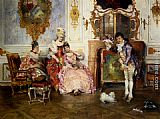Suitor Paintings - The Suitors by Leopold Schmutzler